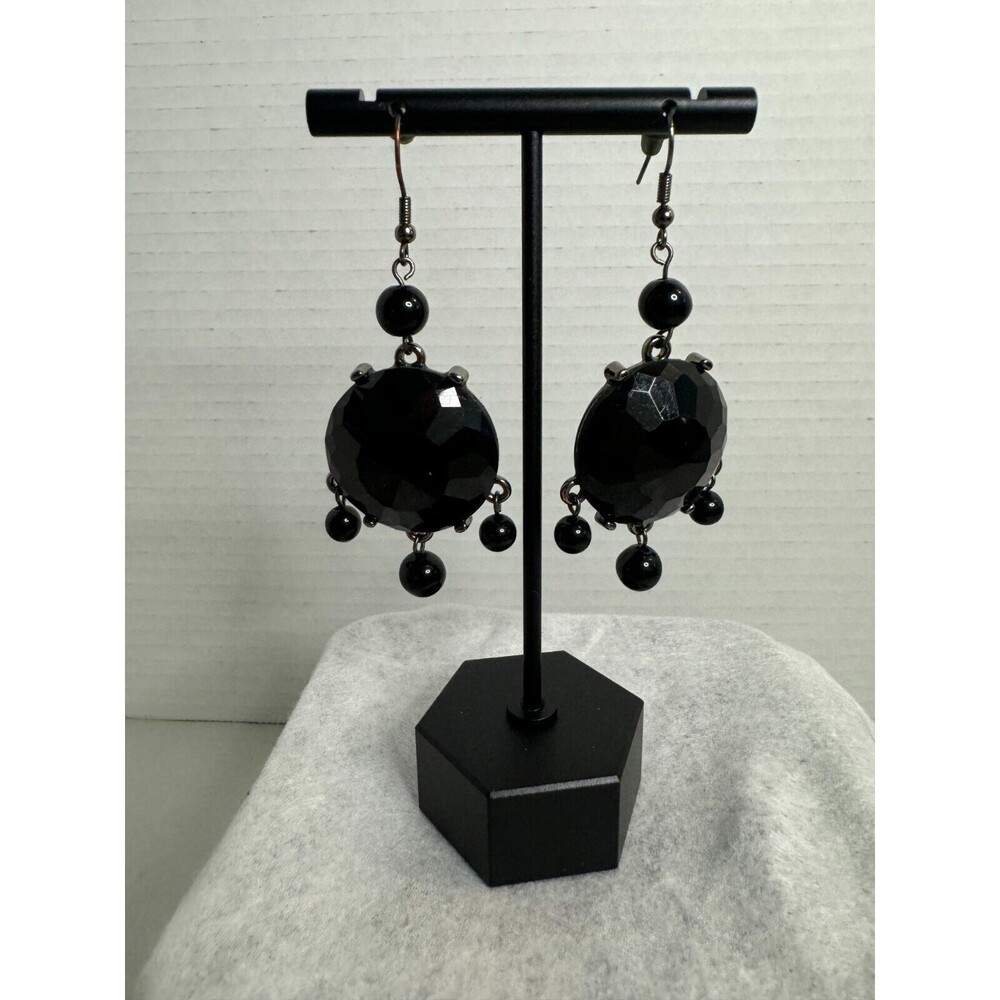 Park Lane Silhouette Earrings Black Hematite Fish Hook Statement